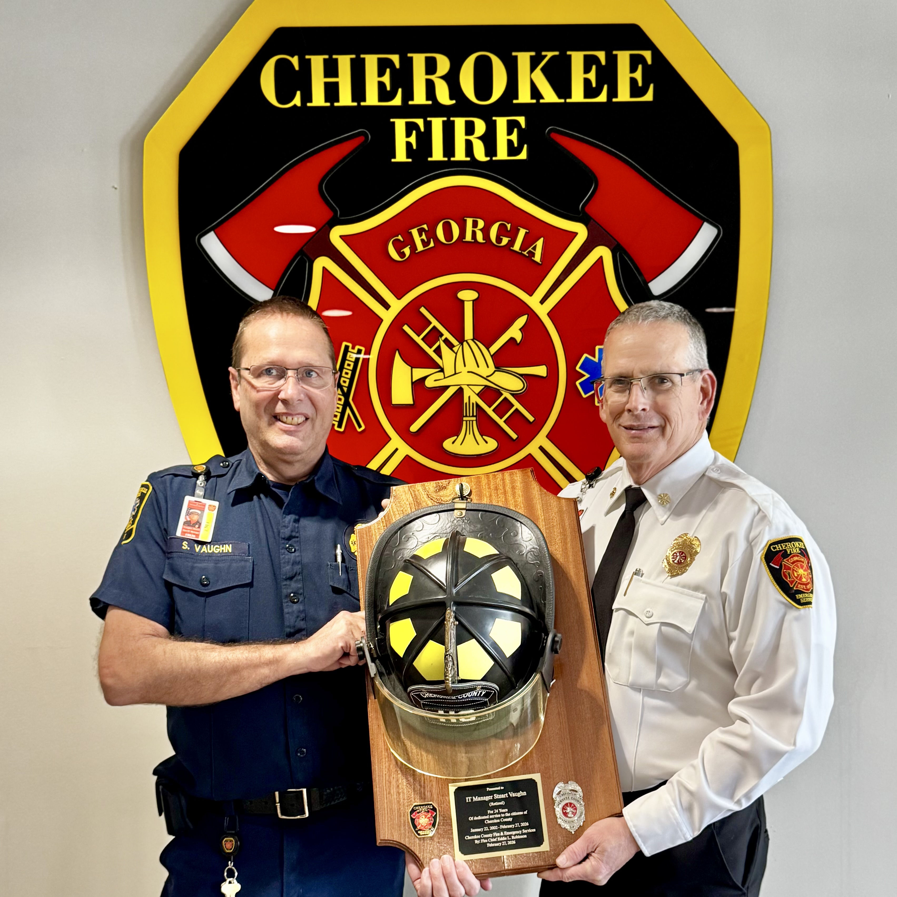 CCFES Honors Fire IT Manager Stuart Vaughn on His Retirement After 24 Years of Service